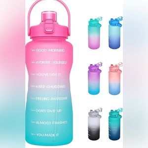 HydroPal Half Gallon Water Bottles With Straw, 64 oz Water Bottle